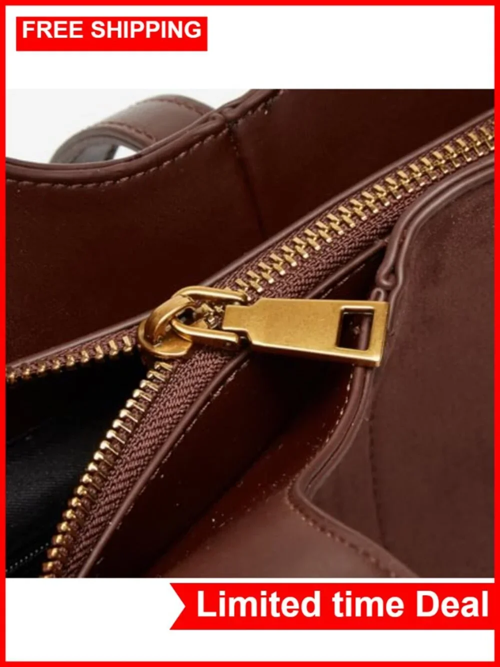Vegan Leather Bucket Bag Crossbody Hobo Purse